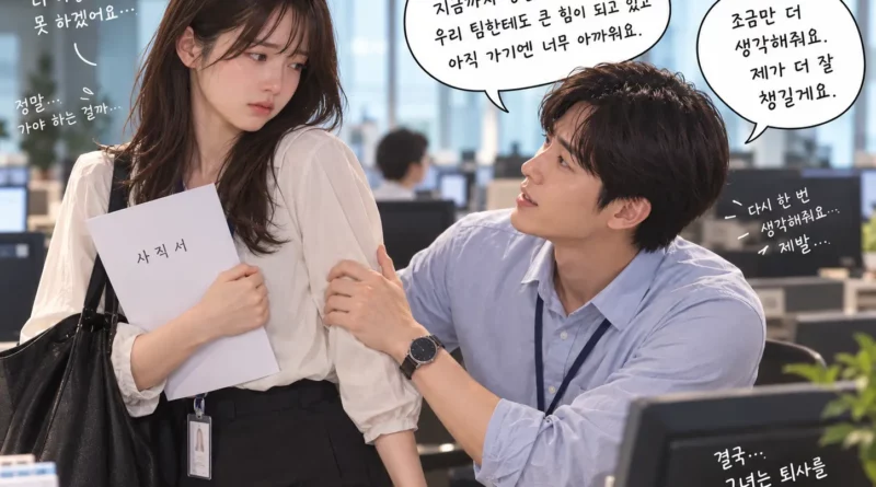 퇴사하려는 사람 붙잡다